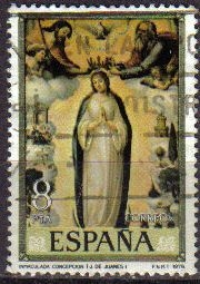 ESPAÑA 1979 2537 Sello Día del Sello. Juan de Juanes IV Cent. de su Muerte Inmaculada Concepción usado Espana Spain Espagne Spagna Spanje Spanien 